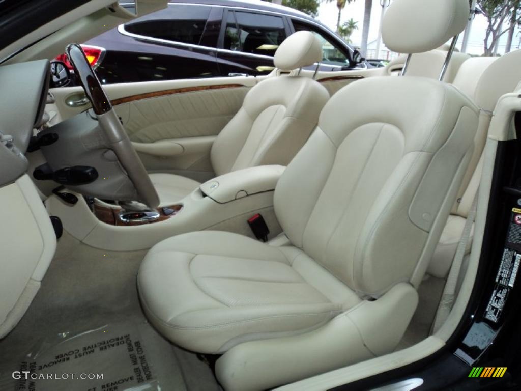 Stone Interior 2004 Mercedes-Benz CLK 500 Cabriolet Photo #48713293
