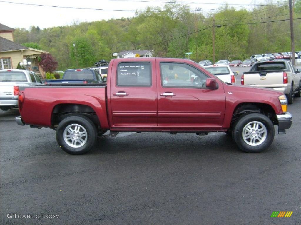Merlot Jewel Metallic 2010 GMC Canyon SLT Crew Cab 4x4 Exterior Photo #48713869