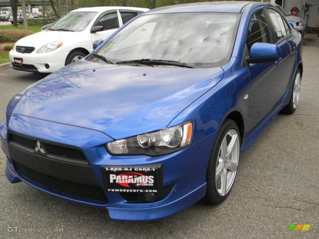 Octane Blue Pearl 2009 Mitsubishi Lancer GTS Exterior Photo #48714505