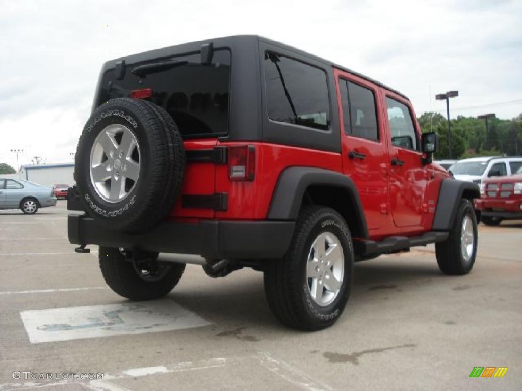 2011 Wrangler Unlimited Sport 4x4 - Flame Red / Black photo #3
