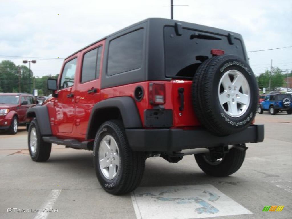 2011 Wrangler Unlimited Sport 4x4 - Flame Red / Black photo #5