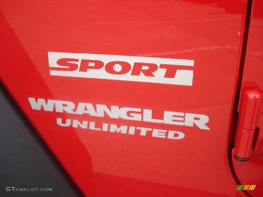 2011 Wrangler Unlimited Sport 4x4 - Flame Red / Black photo #14