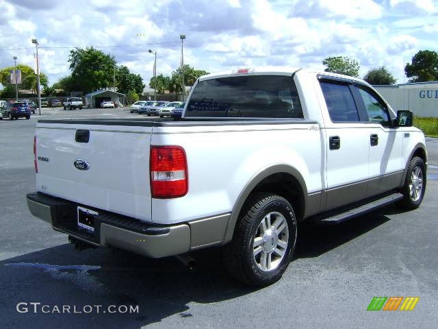 2006 F150 Lariat SuperCrew - Oxford White / Tan photo #7