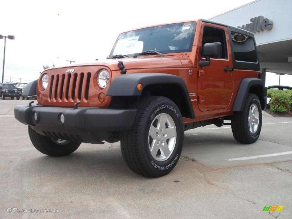 2011 Wrangler Sport S 4x4 - Mango Tango Pearl / Black photo #7