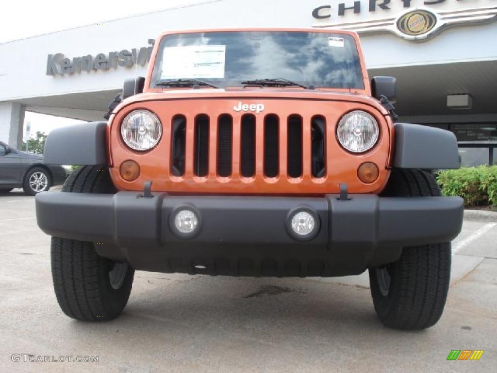 2011 Wrangler Sport S 4x4 - Mango Tango Pearl / Black photo #8