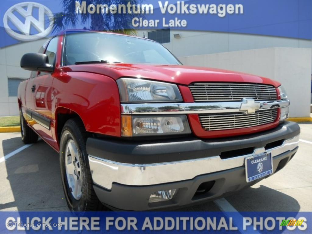 2005 Silverado 1500 LS Extended Cab - Victory Red / Dark Charcoal photo #1