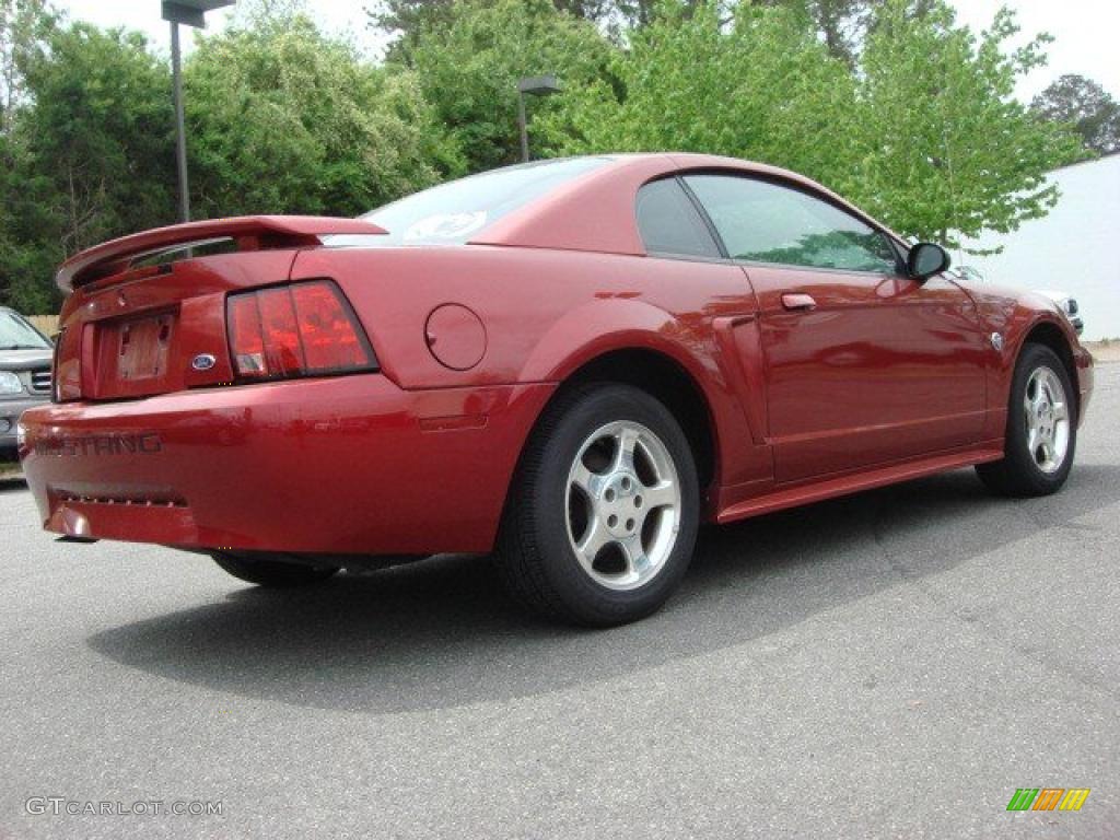 Redfire Metallic 2004 Ford Mustang V6 Coupe Exterior Photo #48717814