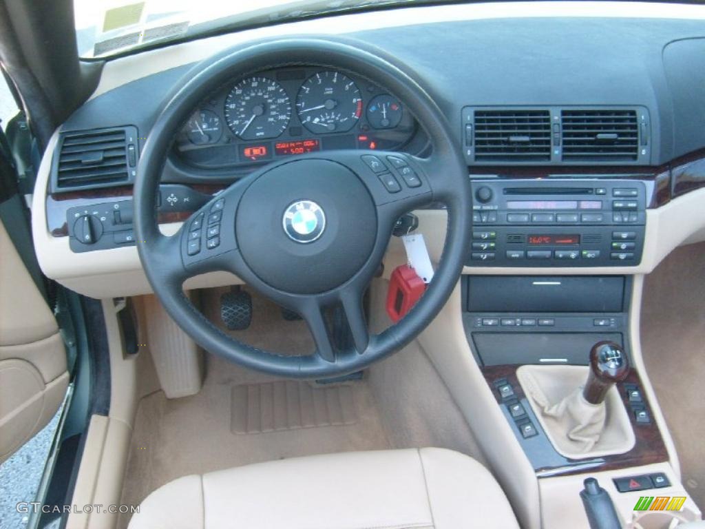 2003 BMW 3 Series 325i Convertible Sand Dashboard Photo #48718476