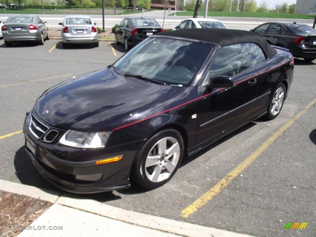 Black 2007 Saab 9-3 Aero Convertible Exterior Photo #48718835