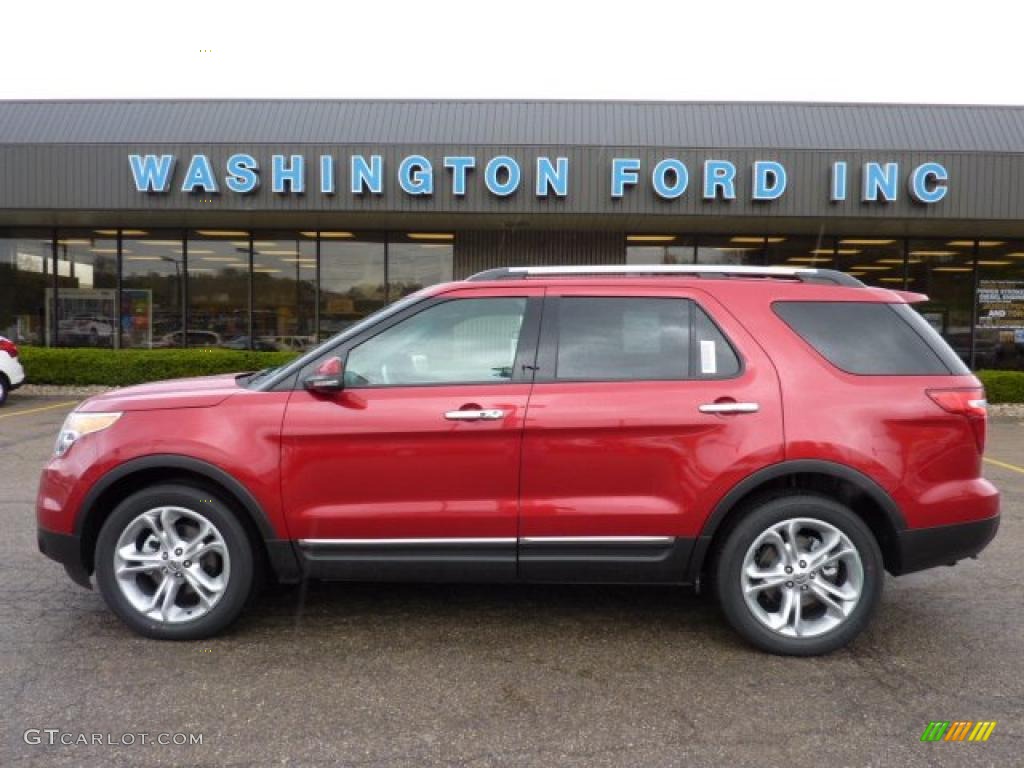 2011 Explorer Limited 4WD - Red Candy Metallic / Medium Light Stone photo #1