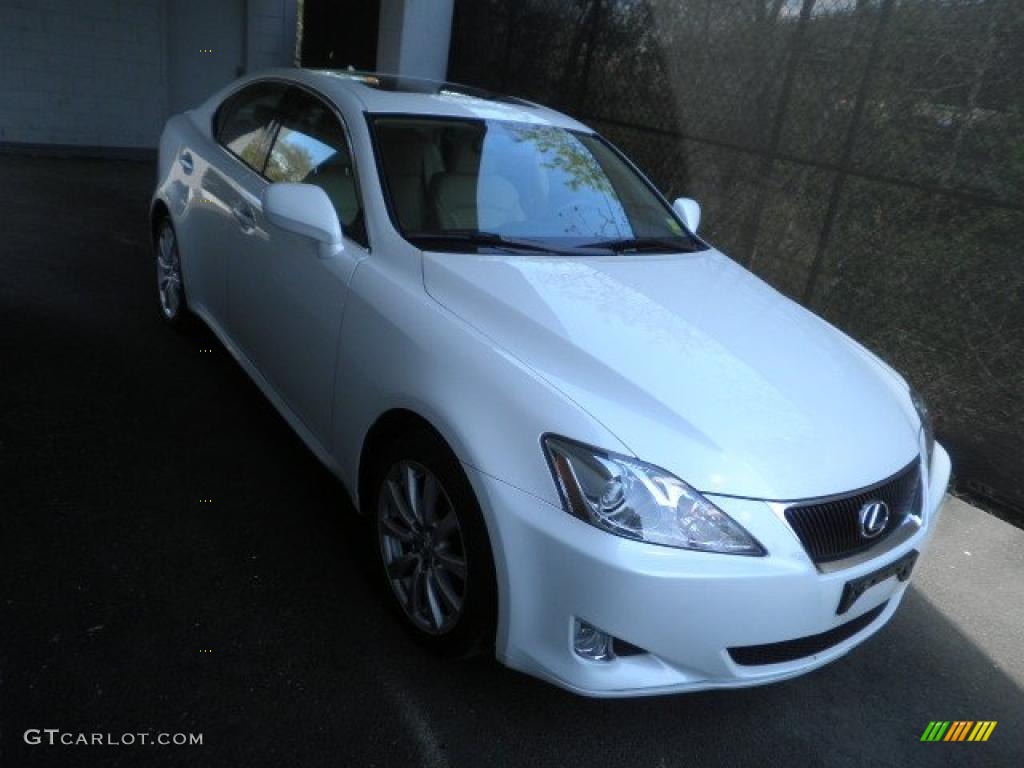 2008 IS 250 AWD - Starfire White Pearl / Cashmere Beige photo #3