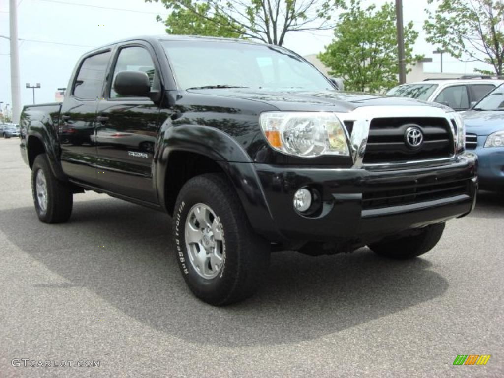 2008 Tacoma V6 TRD Double Cab 4x4 - Black Sand Pearl / Graphite Gray photo #1