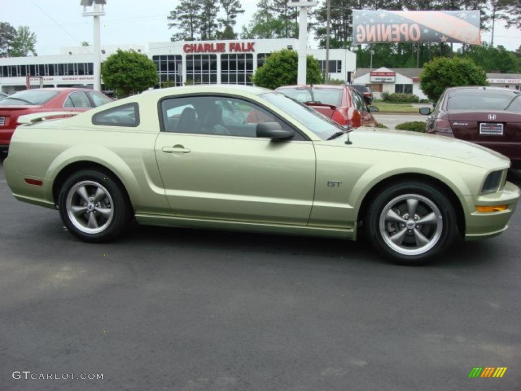 2006 Mustang GT Premium Coupe - Legend Lime Metallic / Dark Charcoal photo #2