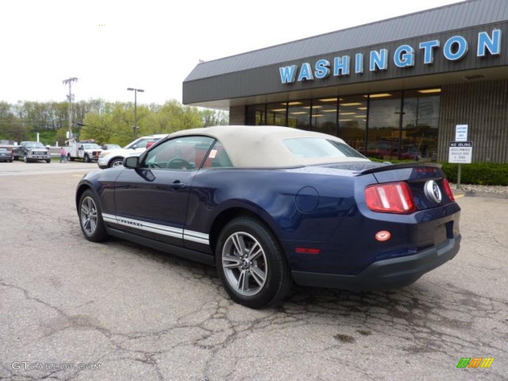 2010 Mustang V6 Premium Convertible - Kona Blue Metallic / Stone photo #2