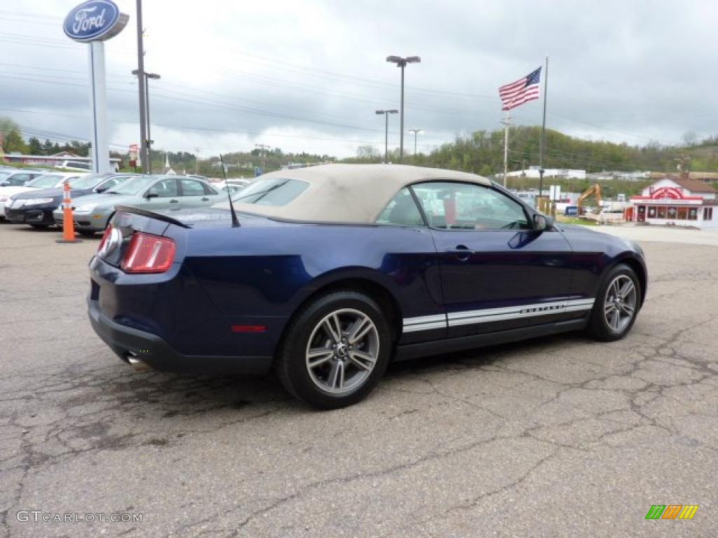 2010 Mustang V6 Premium Convertible - Kona Blue Metallic / Stone photo #4