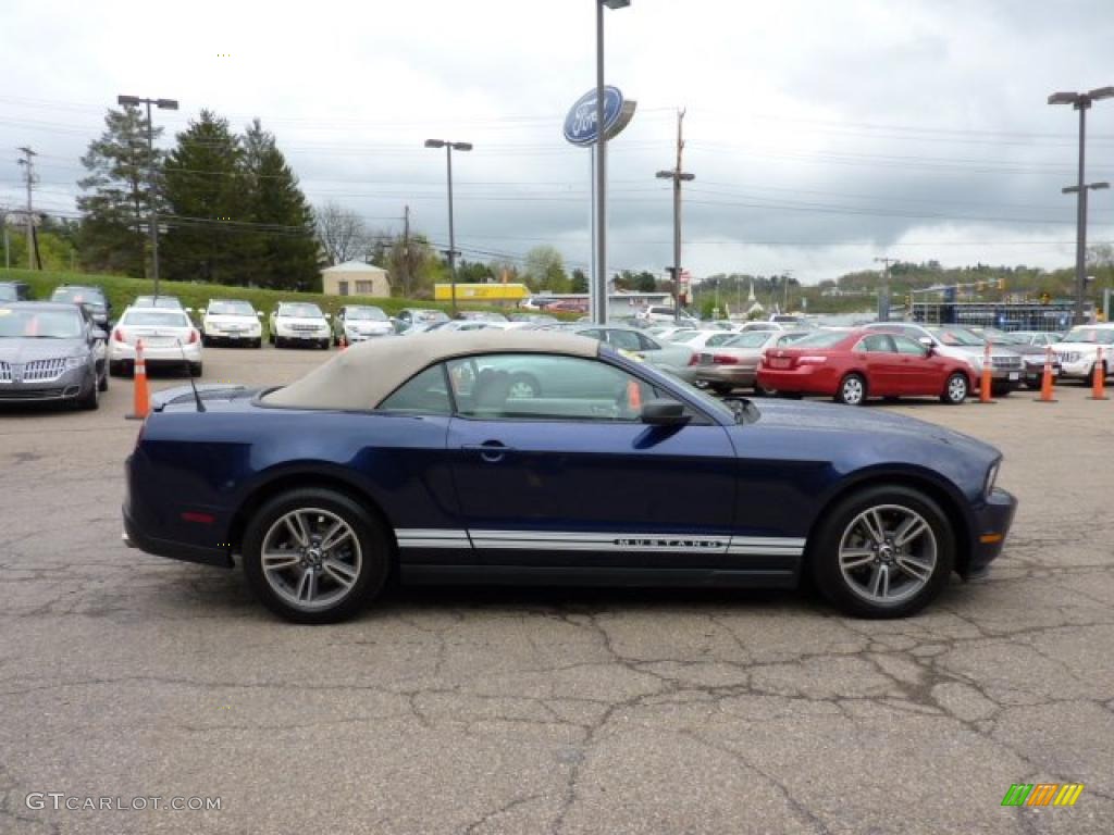 2010 Mustang V6 Premium Convertible - Kona Blue Metallic / Stone photo #5