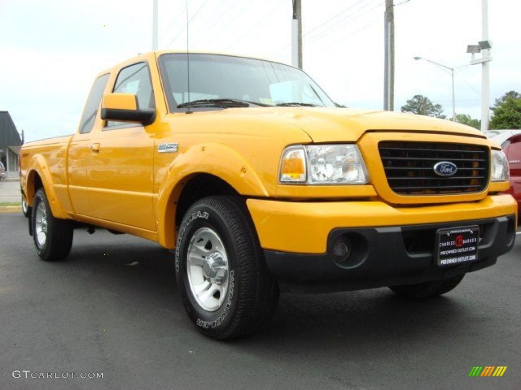 2008 Ranger Sport SuperCab - Grabber Orange / Medium Dark Flint photo #1