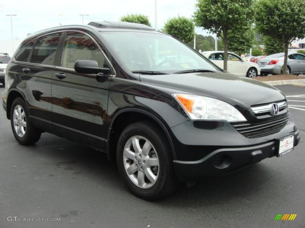 2008 CR-V EX 4WD - Nighthawk Black Pearl / Ivory photo #1