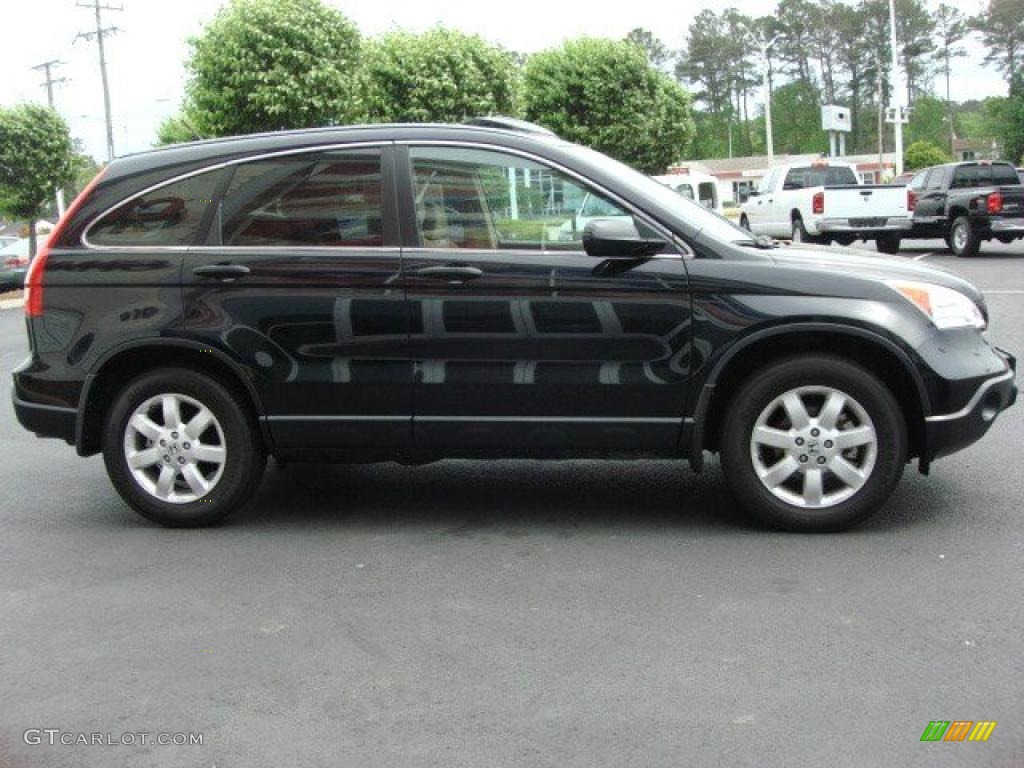 2008 CR-V EX 4WD - Nighthawk Black Pearl / Ivory photo #2