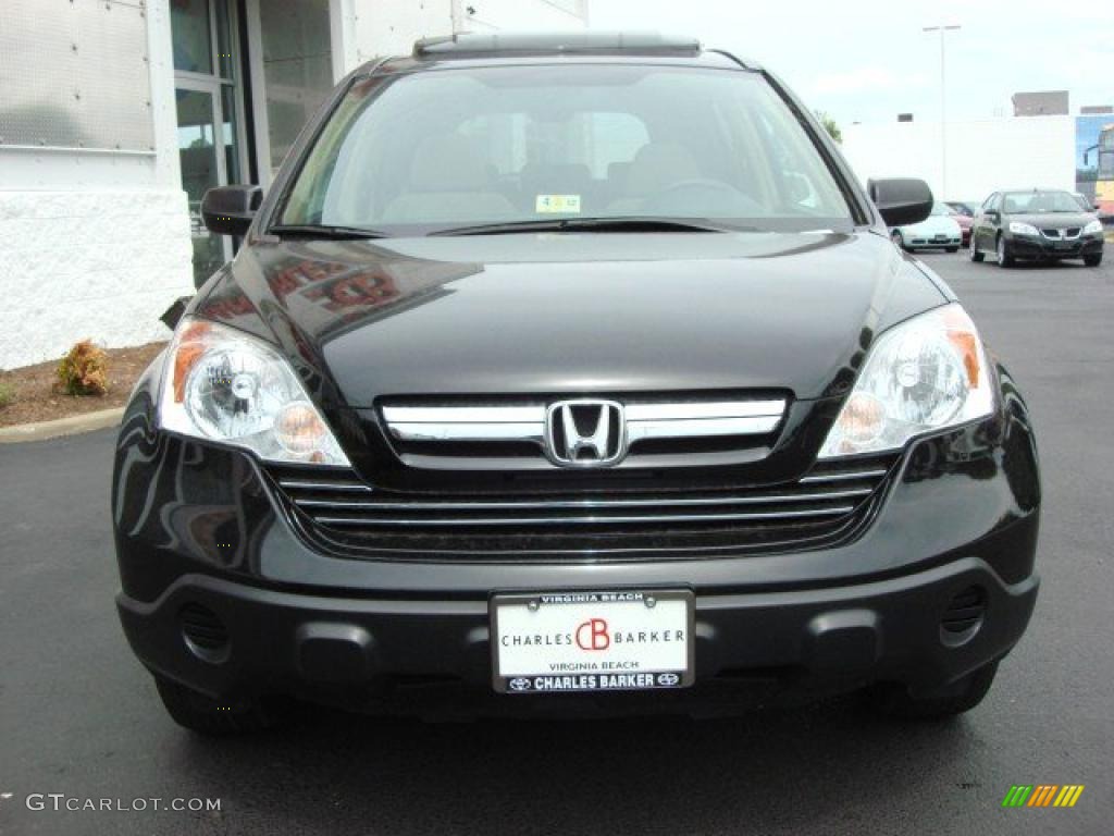 2008 CR-V EX 4WD - Nighthawk Black Pearl / Ivory photo #7