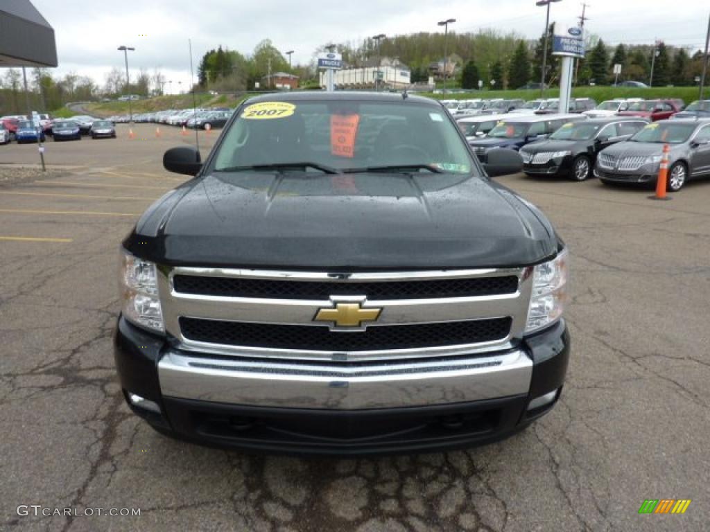 2007 Silverado 1500 LT Extended Cab 4x4 - Black / Ebony Black photo #7