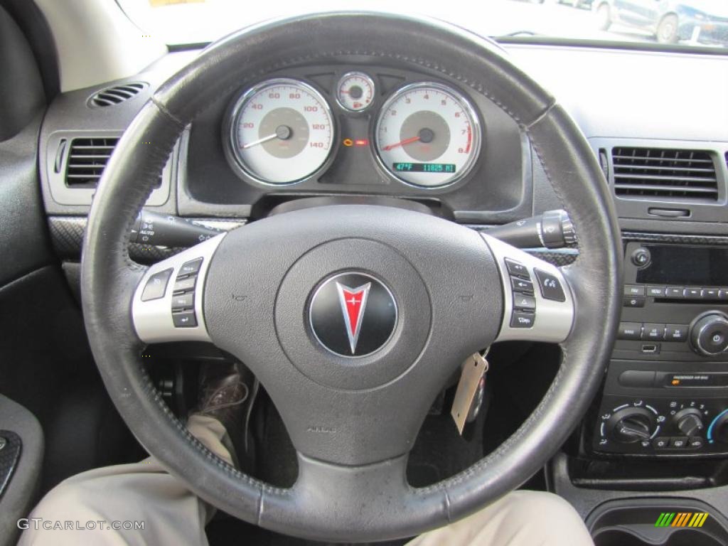 2009 Pontiac G5 XFE Ebony Steering Wheel Photo #48723953