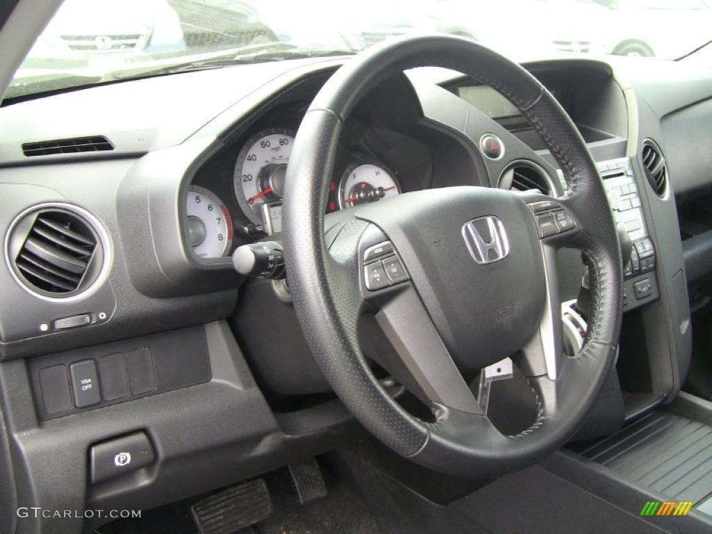 2010 Honda Pilot EX-L 4WD Black Steering Wheel Photo #48724027