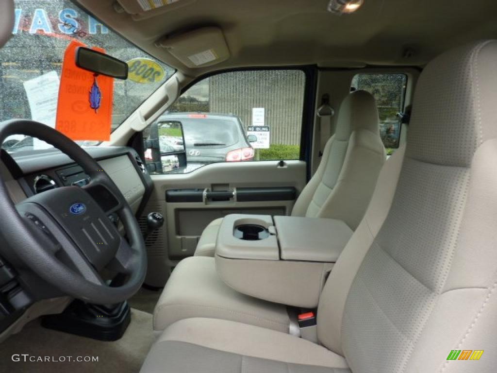 Medium Stone Interior 2008 Ford F350 Super Duty XLT SuperCab 4x4 Photo #48724031