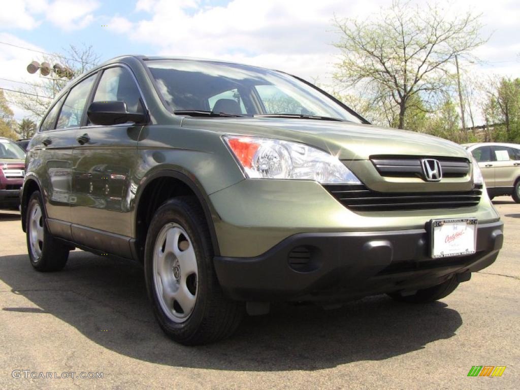 2008 CR-V LX 4WD - Green Tea Metallic / Ivory photo #6