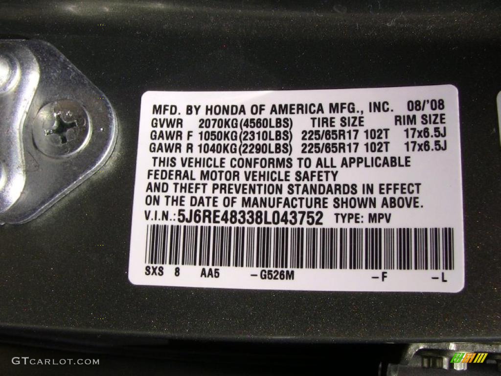 2008 CR-V LX 4WD - Green Tea Metallic / Ivory photo #26
