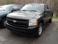 2011 Steel Green Metallic Chevrolet Silverado 1500 Extended Cab 4x4  photo #1