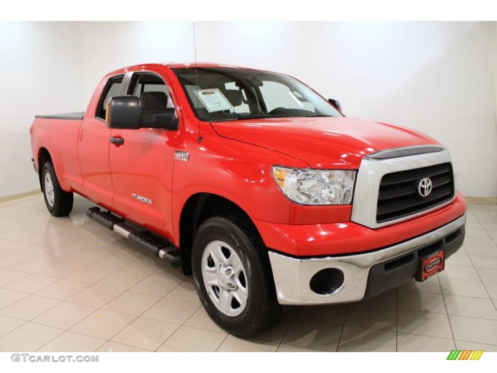 2008 Tundra Double Cab 4x4 - Radiant Red / Graphite Gray photo #1