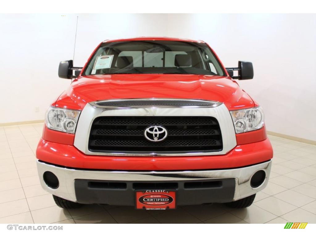 2008 Tundra Double Cab 4x4 - Radiant Red / Graphite Gray photo #2