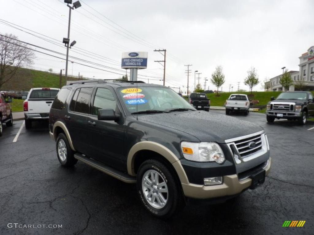 2010 Explorer Eddie Bauer 4x4 - Black Pearl Slate Metallic / Black/Camel photo #1