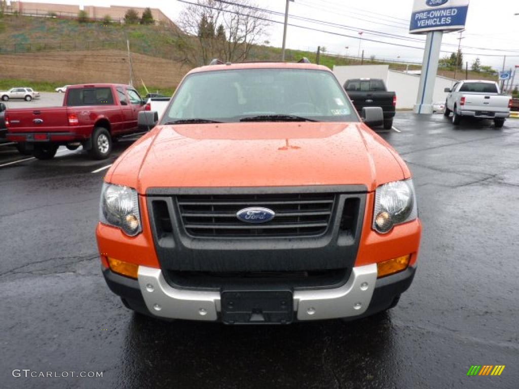 2008 Explorer XLT Ironman Edition 4x4 - Orange Frost Metallic / Black/Stone photo #6