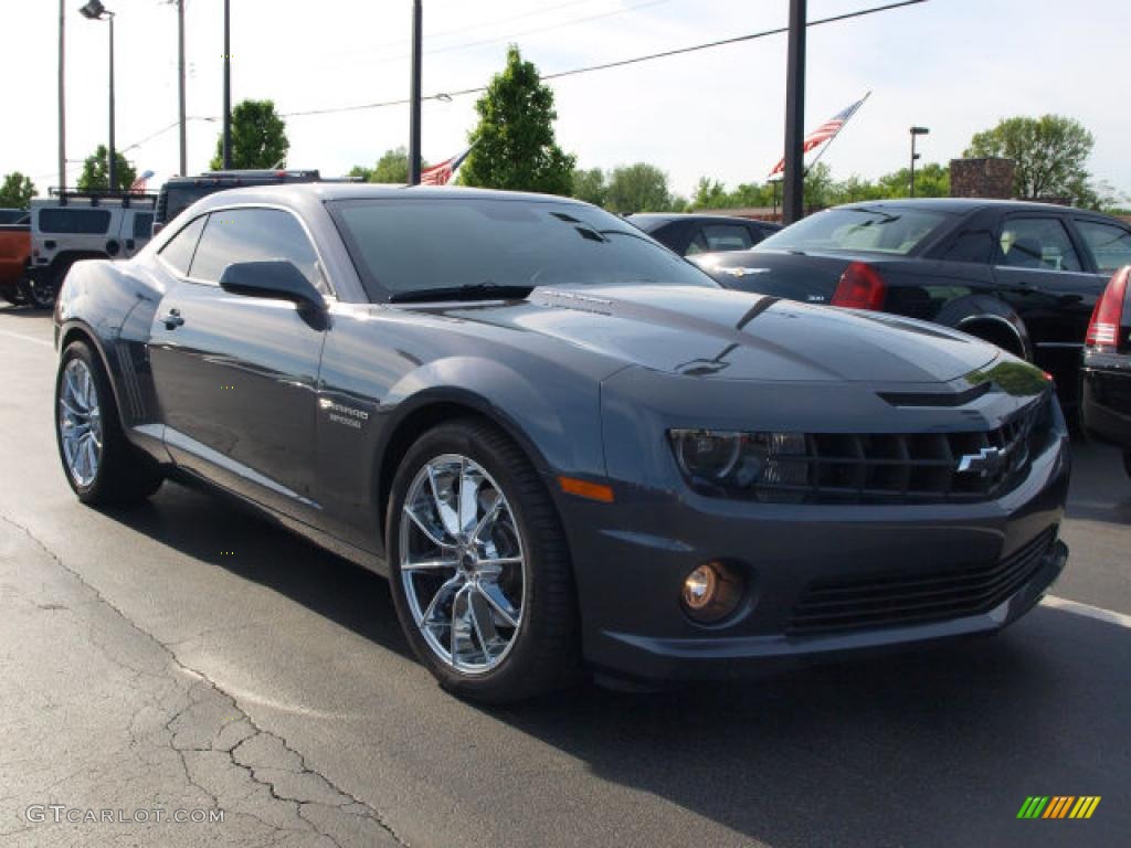 2010 Camaro SS Hennessey HPE550 Supercharged Coupe - Cyber Gray Metallic / Black photo #2