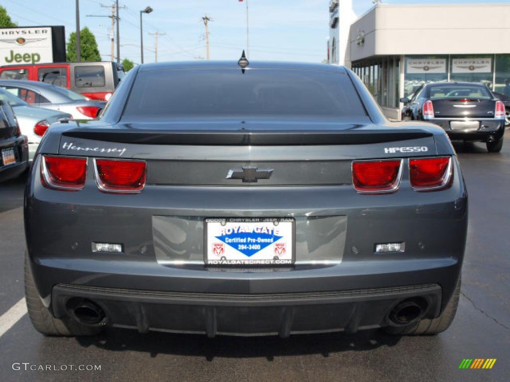 2010 Camaro SS Hennessey HPE550 Supercharged Coupe - Cyber Gray Metallic / Black photo #6