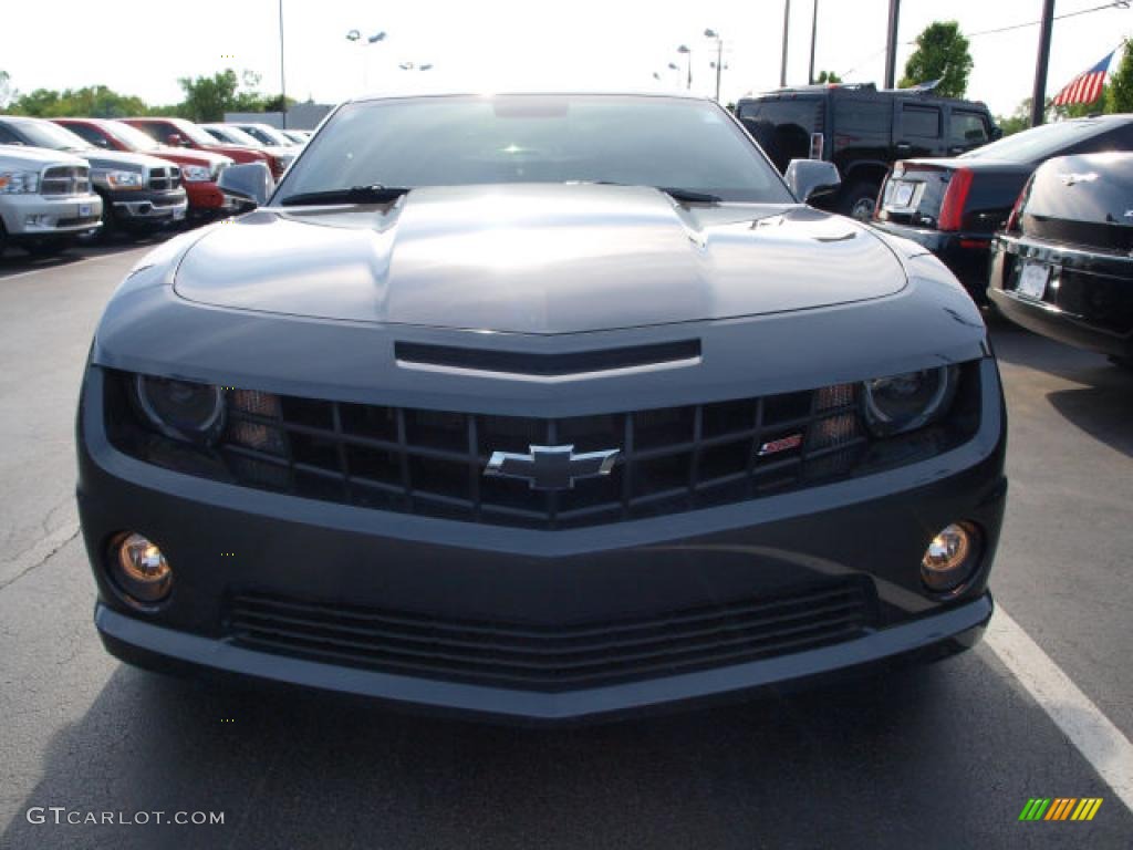 2010 Camaro SS Hennessey HPE550 Supercharged Coupe - Cyber Gray Metallic / Black photo #8