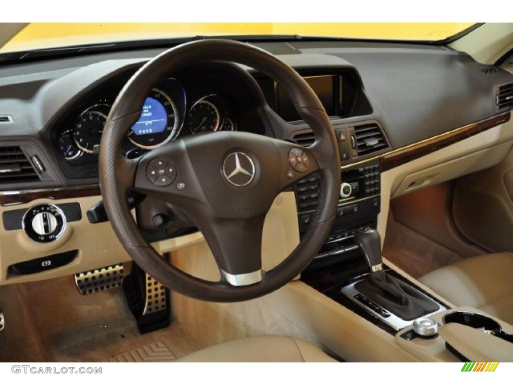2010 E 350 Coupe - Arctic White / Almond Beige photo #5