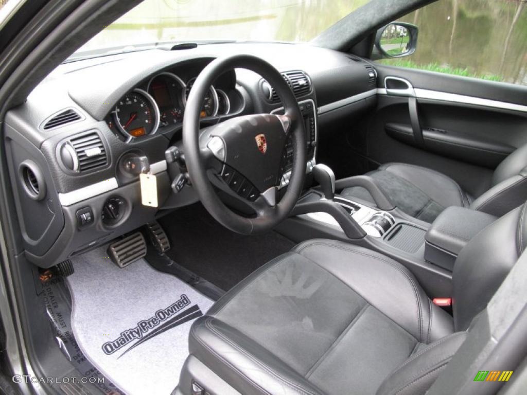 Black w/ Alcantara Seat Inlay Interior 2008 Porsche Cayenne GTS Photo #48741384