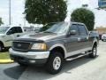 2002 Dark Shadow Grey Metallic Ford F150 Lariat SuperCrew 4x4  photo #1