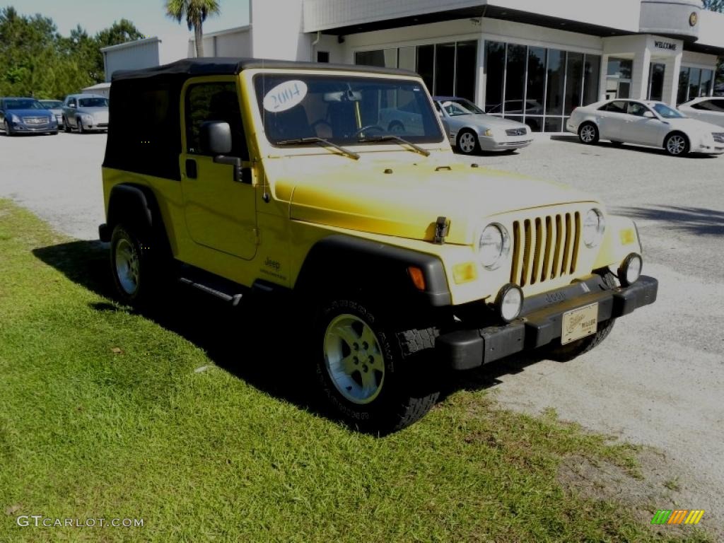 Solar Yellow Jeep Wrangler