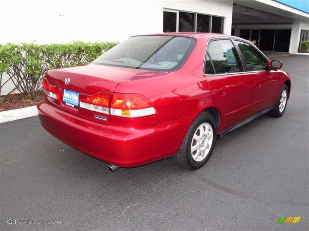 2002 Accord SE Sedan - Firepepper Red Pearl / Ivory photo #3