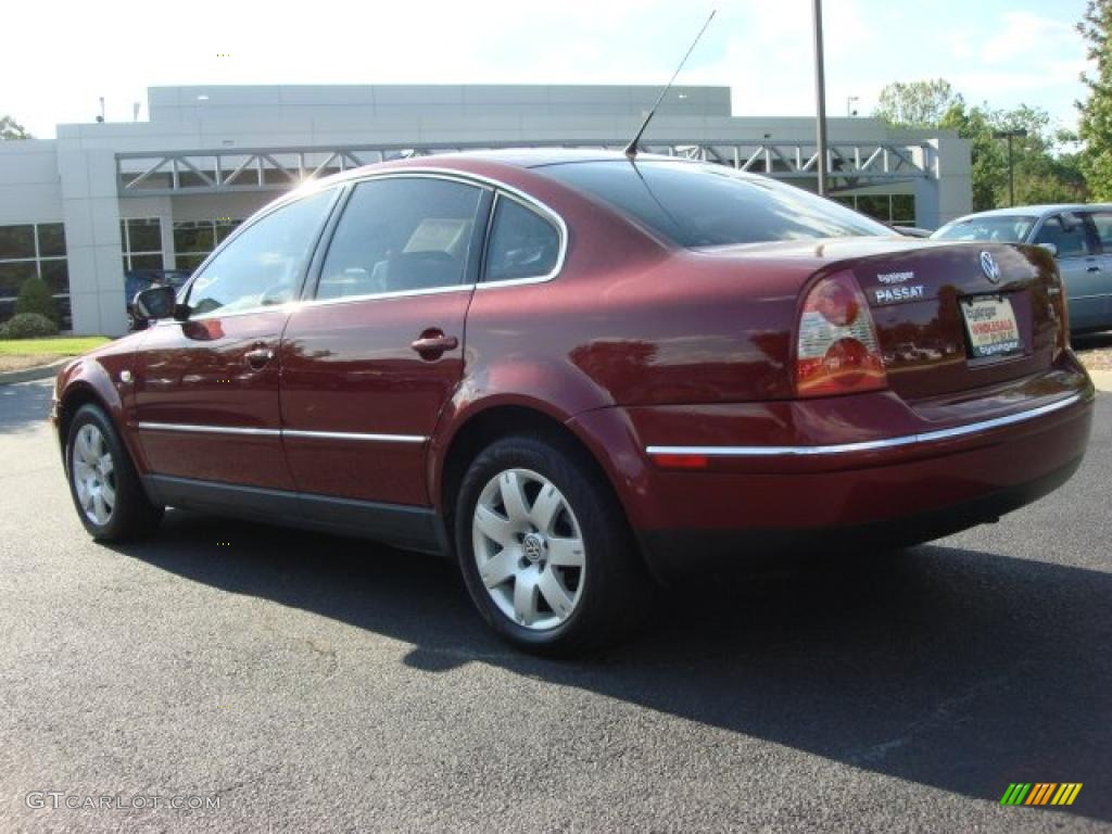 2003 Passat GLX 4Motion Sedan - Colorado Red Pearl / Black photo #4