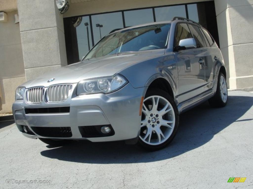 Titanium Silver Metallic 2007 BMW X3 3.0si Exterior Photo #48744402