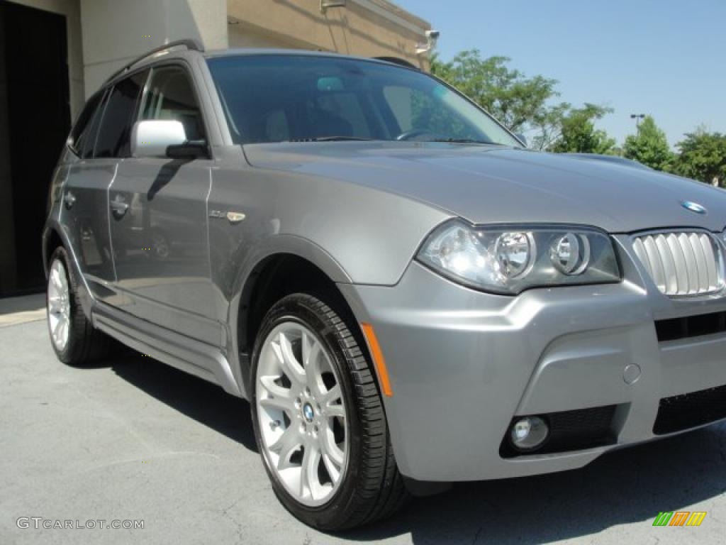 Titanium Silver Metallic 2007 BMW X3 3.0si Exterior Photo #48744429