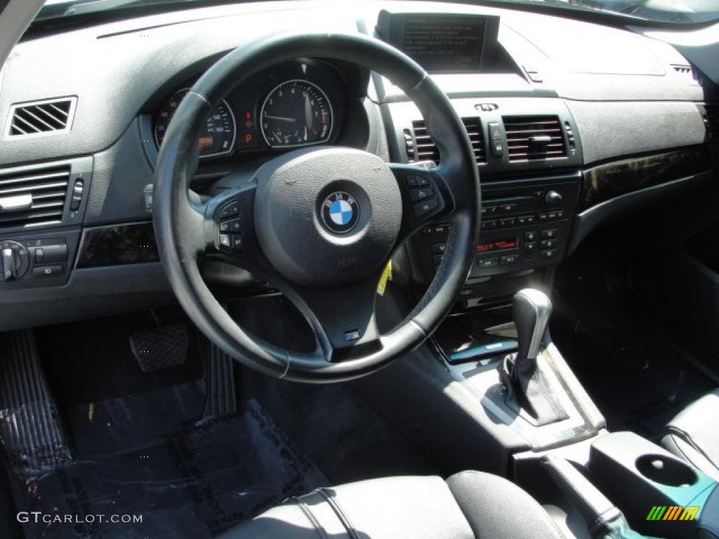 2007 BMW X3 3.0si Black Dashboard Photo #48744519
