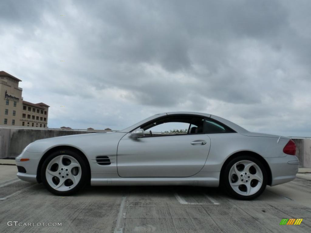 Brilliant Silver Metallic 2005 Mercedes-Benz SL 500 Roadster Exterior Photo #48746856