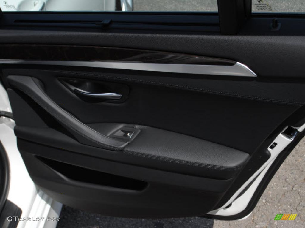 2011 BMW 5 Series 535i Sedan Black Door Panel Photo #48747663