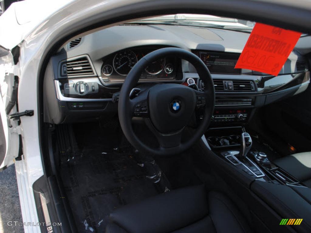 2011 BMW 5 Series 535i Sedan Black Steering Wheel Photo #48747738
